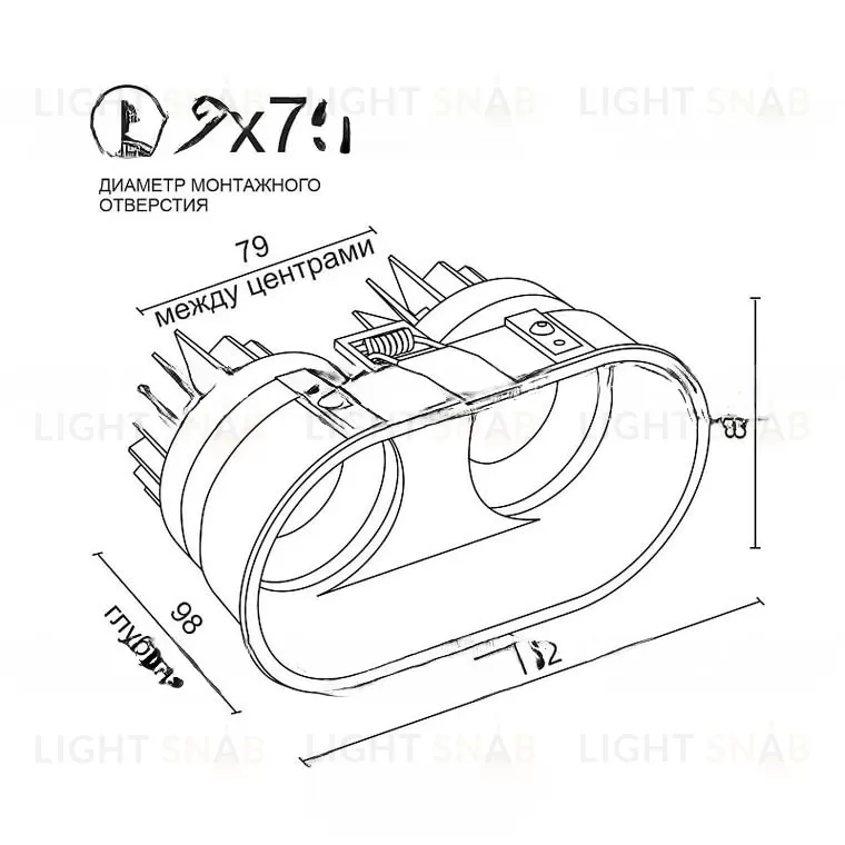 Встраиваемый светодиодный светильник PHAN VL31576