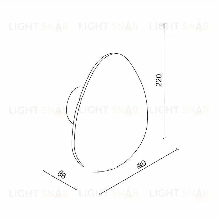 Настенный светодиодный светильник из гипса ARTIN VL31035