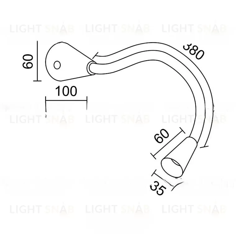 Настенный светодиодный светильник BORIS на гибкой ножке VL31033