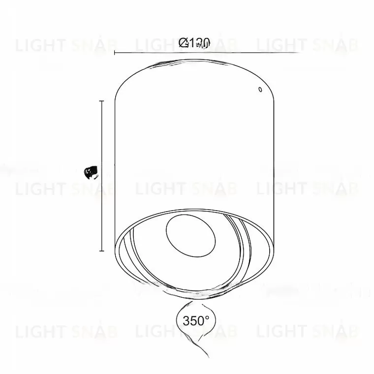 Накладной светодиодный светильник DOMIN TUB LR VL30382