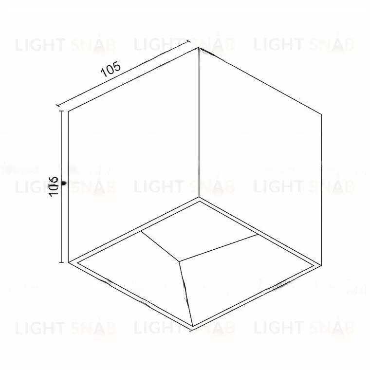 Накладной светодиодный светильник в виде куба ASHANTY VL31415