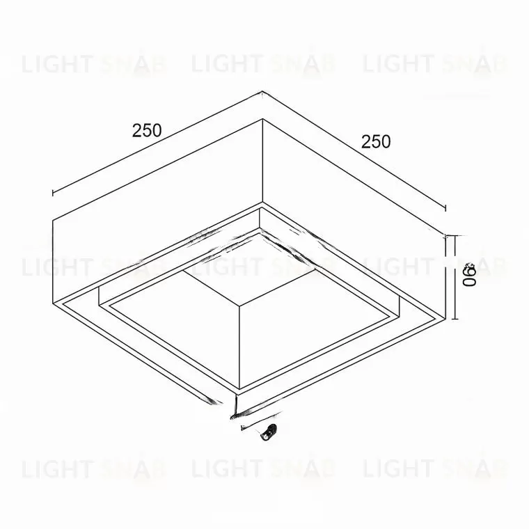 Накладной светодиодный светильник SATTAR 250 WH VL32447