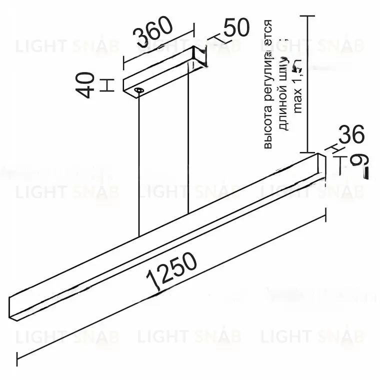 Линейный светодиодный светильник WLODGI LINE E2LR VL30383