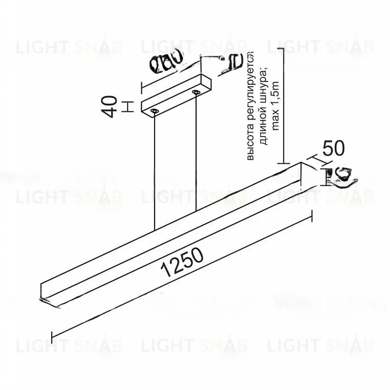 Линейный светодиодный светильник WLODGI LINE E2LR VL30383