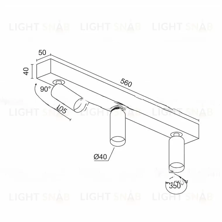 Накладной светодиодный спот TBDL1413 VL31790