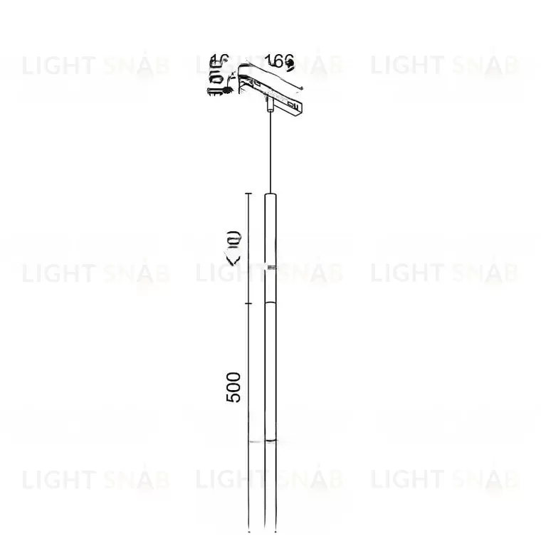 Магнитный трековый светильник ALTUN 300 BK VL32464