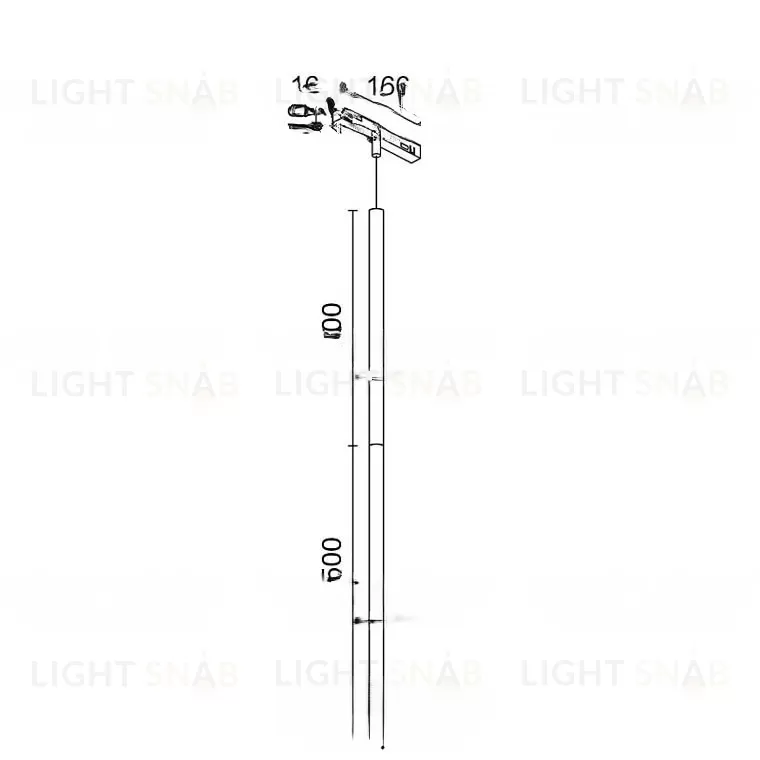 Магнитный трековый светильник ALTUN 500 BK VL32466