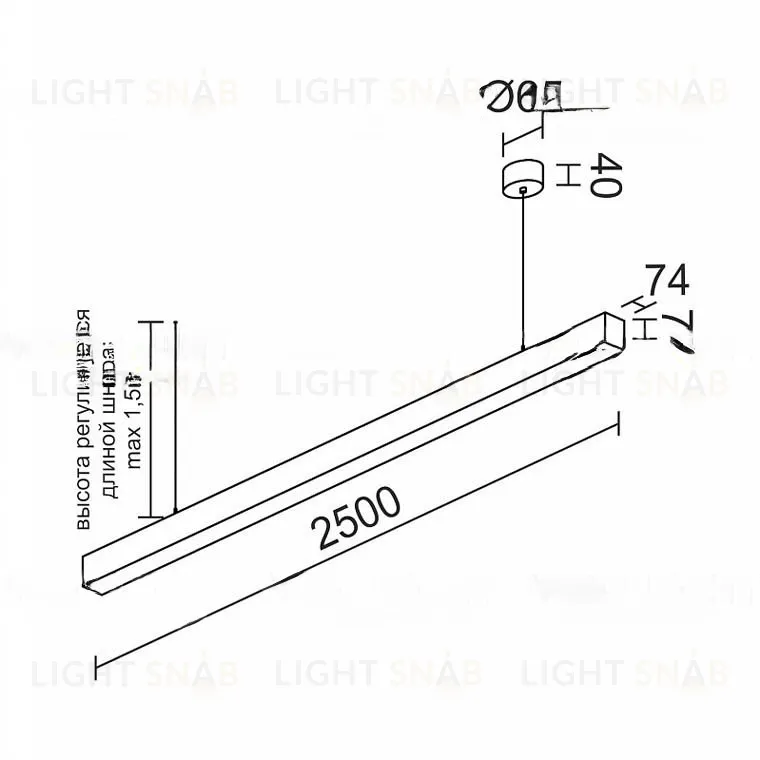 Линейный светодиодный светильник VLODGI LINE TWO LR VL30401