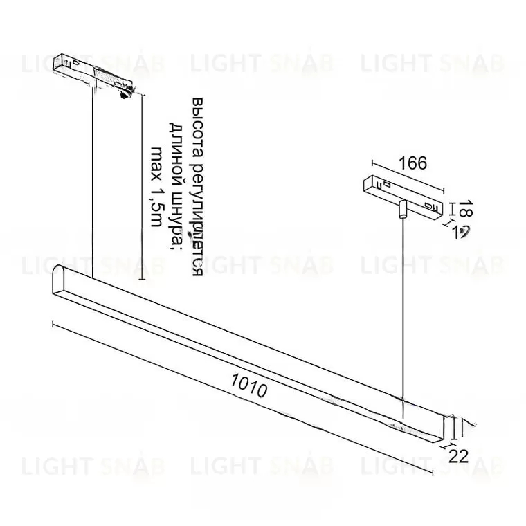 Линейный светодиодный светильник SARVAR 1010 BK VL32301