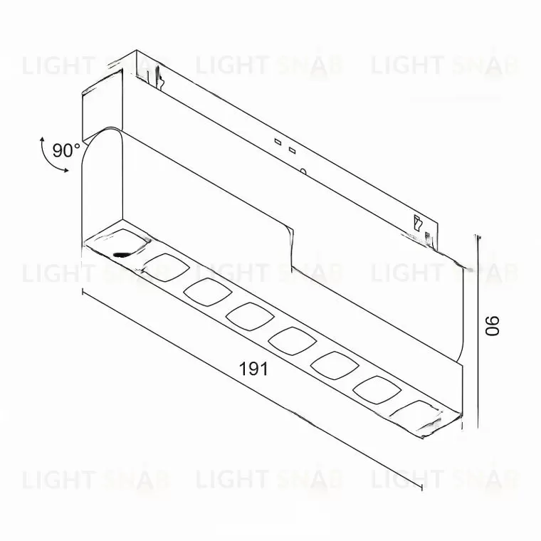 Магнитный трековый светильник HAN CS BK цвет черный VL32210