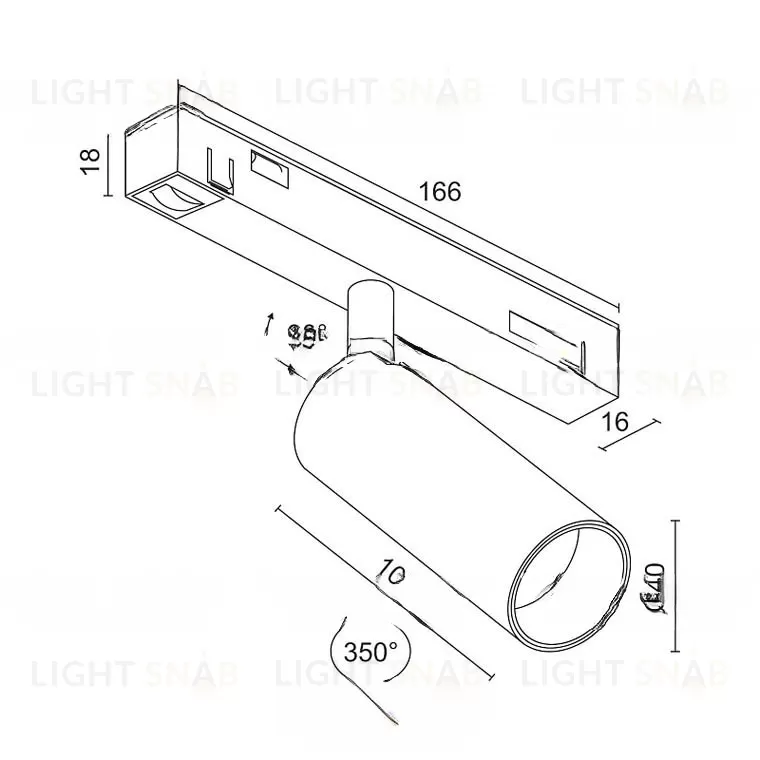 Магнитный трековый светильник URUZ S40 BW VL32136