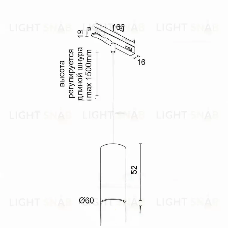 Магнитный трековый светильник GAYA WH VL32307