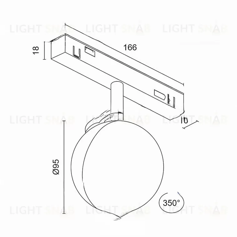 Трековый светильник магнитный ROSLO 200BR VL32205