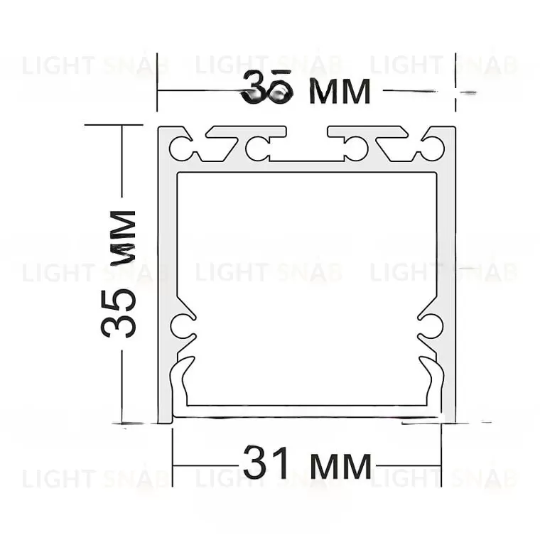 Белый накладной профиль TUNAY WH VL32404