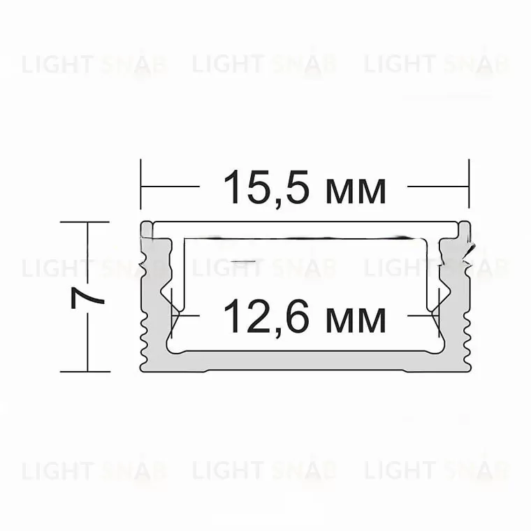 Алюминиевый накладной профиль SAVIT micro BK VL32413