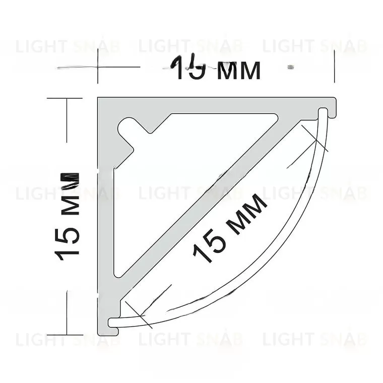 Алюминиевый накладной профиль NEMIR VL32431