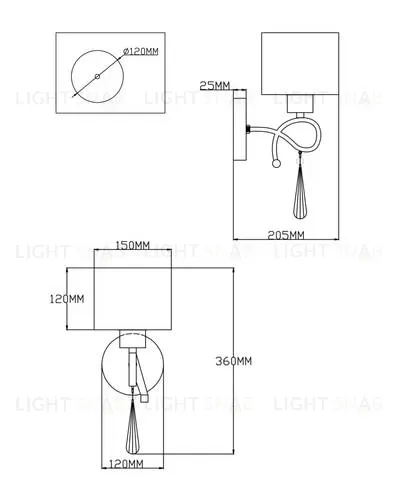 Бра Moderli V2560-1W Chilly 1*E27*60W УТ000021543