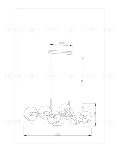 Подвесная люстра Moderli V2171-P Long 8*E27*60W УТ000017235