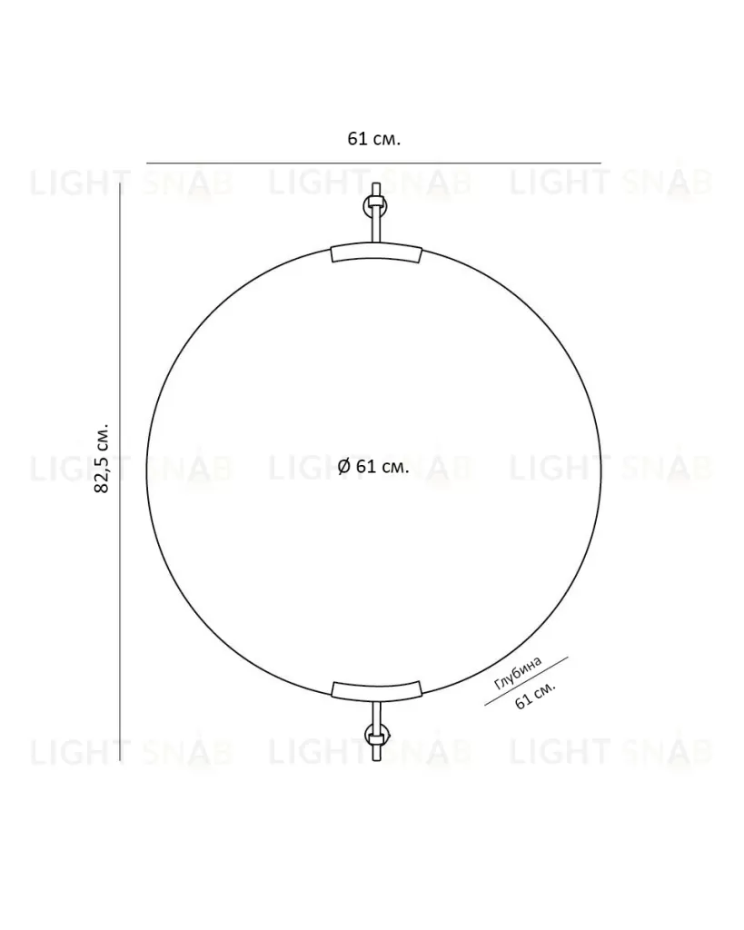 Золотое настенное зеркало “Олеан” LHDWM281223ZYH