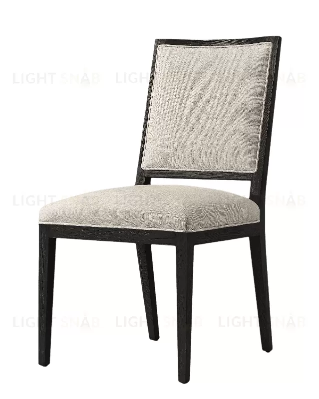 Чёрный стул из дуба “Карлайл” LHFDC2195HLN black oak / natural linen