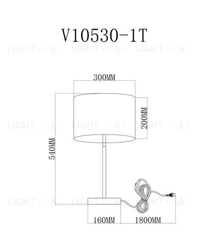 Лампа настольная Moderli V10530-1T Visalia УТ000035787