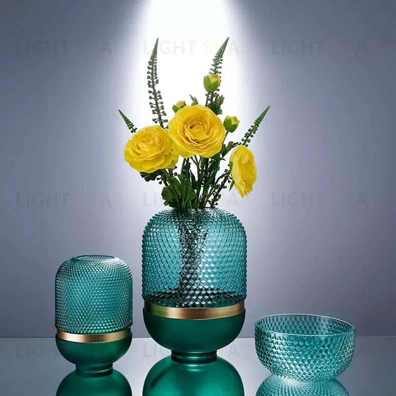  Ваза Cloyd DOTT Vase / выс. 21 см - зелен. стекло (арт.50032)  50032