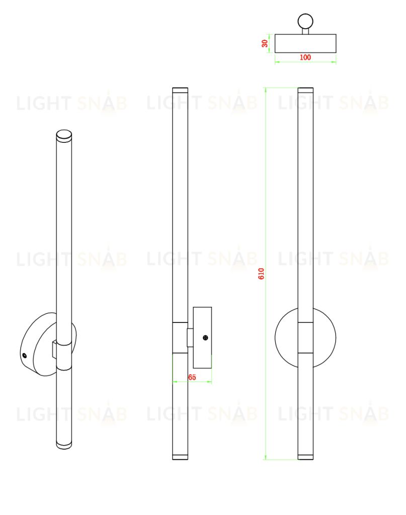 Бра ZORTES DORA ZRS.30514.18 Мощность-18Вт Тип лампы: Встроенный  LED ZRS.30514.18