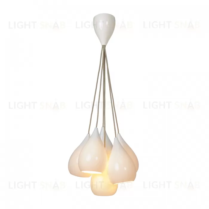 Подвесной светильник Original BTC Drop One Grouping of Six Pendant Light, White Gloss, FP444N FP444N