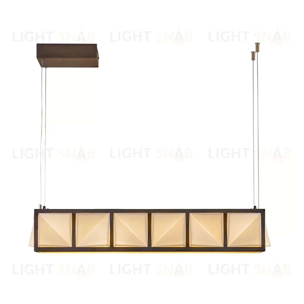 Подвесной светильник Original BTC Davey Lighting Tiled Diner Pendant 6 Light, Weathered Brass, Matt, DP7633/BR/WE/NM