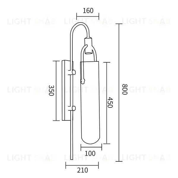 Настенный светильник B6066W/L black/white B6066W/L black/white