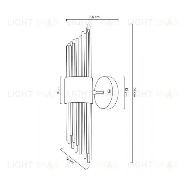 Настенный светильник B2562W-B gold B2562W-B gold