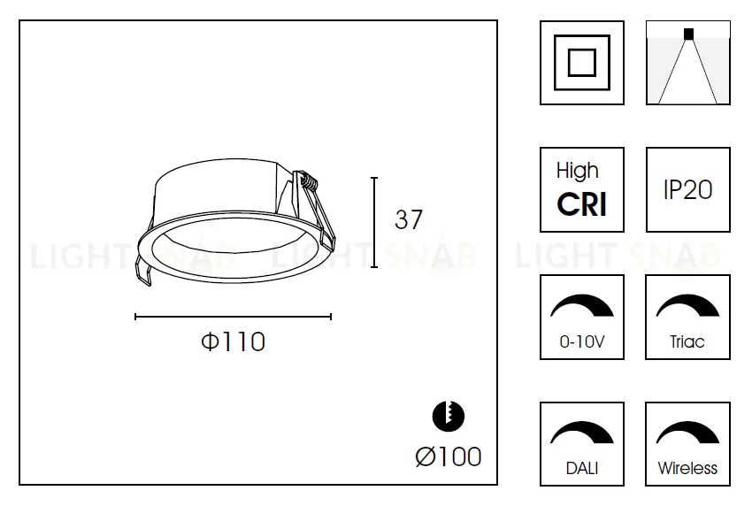 Встраиваемый светильник DB8504NR Ø11 DB8504NR