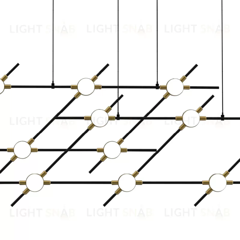 Люстра Molecular 14 black/gold MD18001067-14A  black/gold