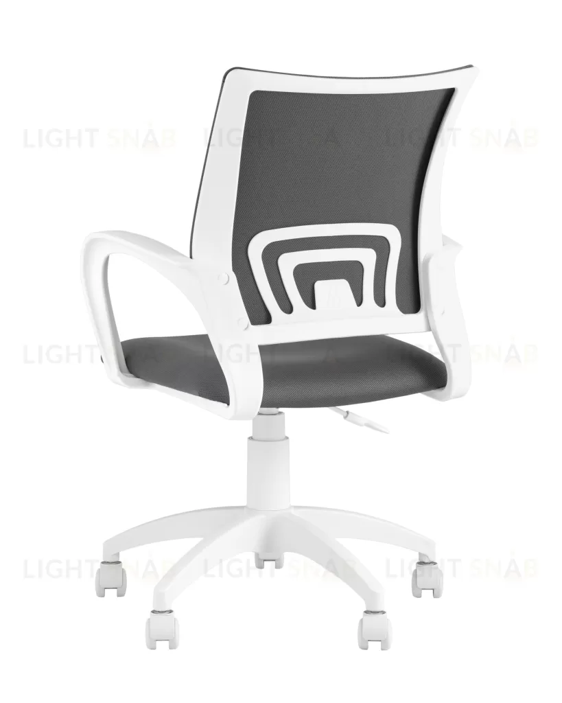 Кресло офисное Topchairs ST-BASIC-W серая ткань крестовина белый пластик УТ000036061