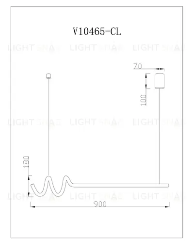 Светильник подвесной светодиодный Moderli V10465-CL Torino УТ000035546