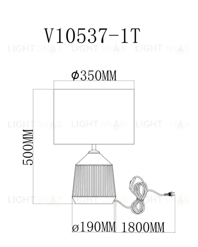 Лампа настольная Moderli V10537-1T Palma УТ000035794