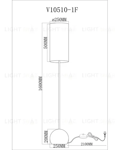 Торшер Moderli V10510-1F Flint УТ000035765