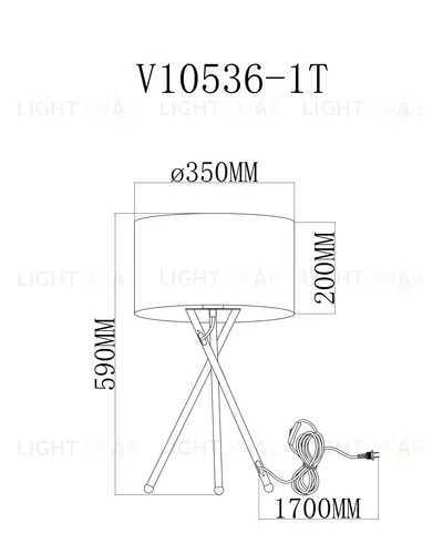 Лампа настольная Moderli V10536-1TPalma УТ000035793