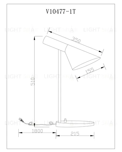 Лампа настольная Moderli V10477-1T Turin УТ000035557