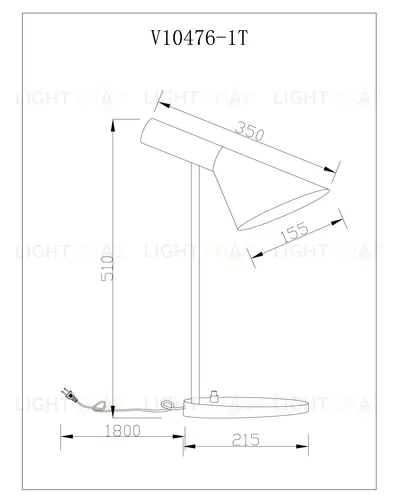 Лампа настольная Moderli V10476-1T Turin УТ000035556