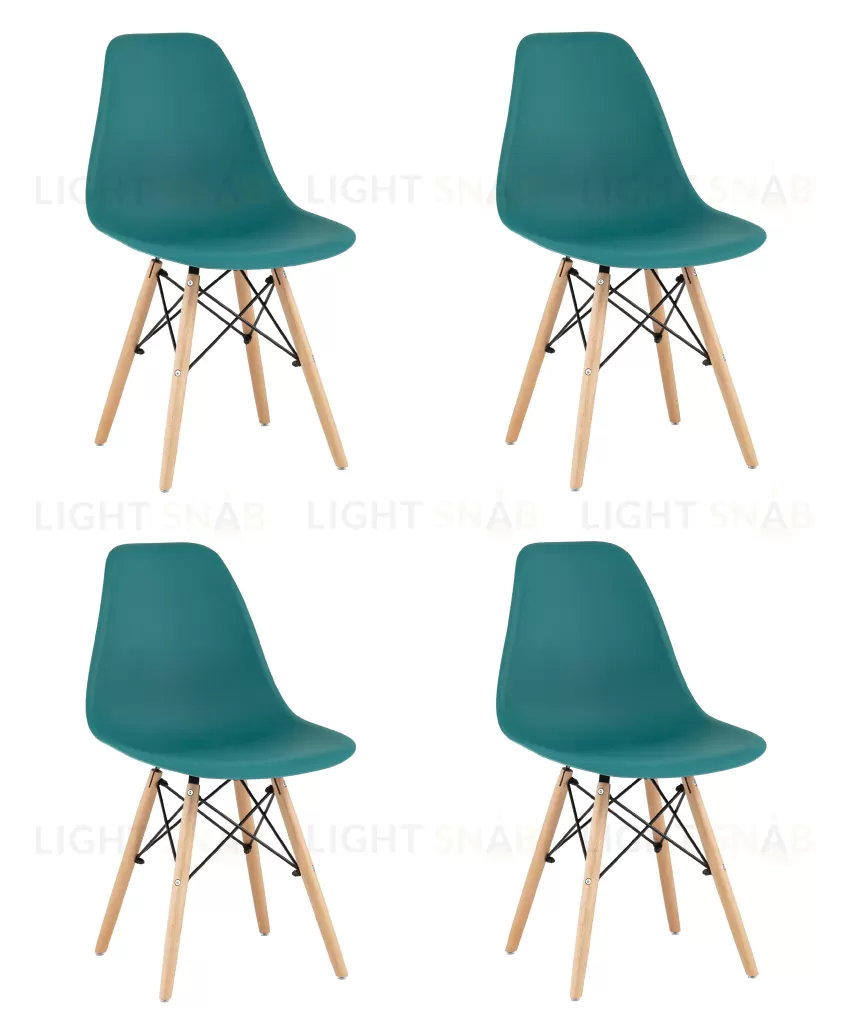 Стул Eames Style DSW темно-бирюзовый x4 УТ000035182