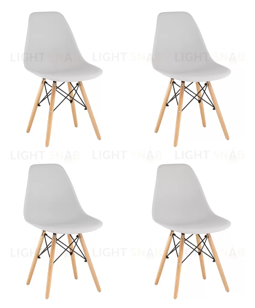 Стул Eames Style DSW светло-серый x4 УТ000035181