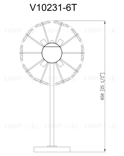 Лампа настольная Moderli V10231-6T Selectra УТ000034895