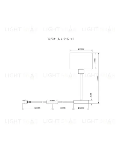 Лампа настольная Moderli V10497-1T Room УТ000035398