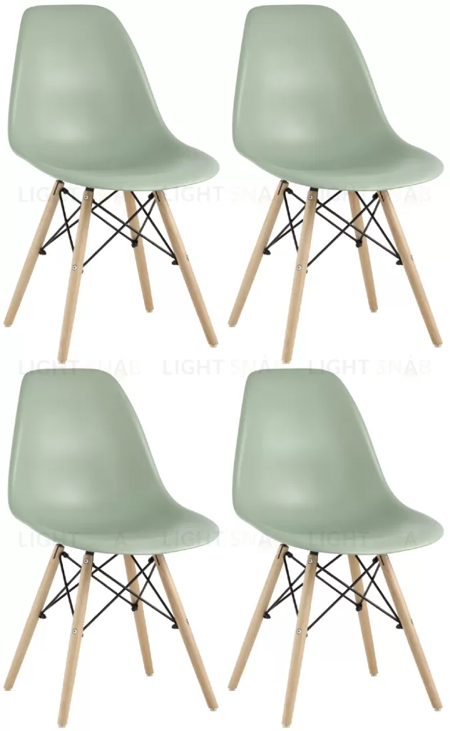 Стул Eames DSW серо-зеленый x4 УТ000035179