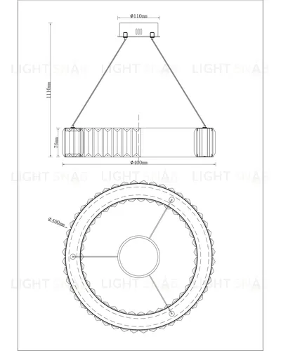 Люстра подвесная Moderli V9060-PL Columbia УТ000034686