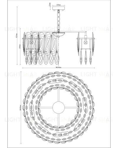 Люстра подвесная Moderli V9040-8P Mery УТ000034682