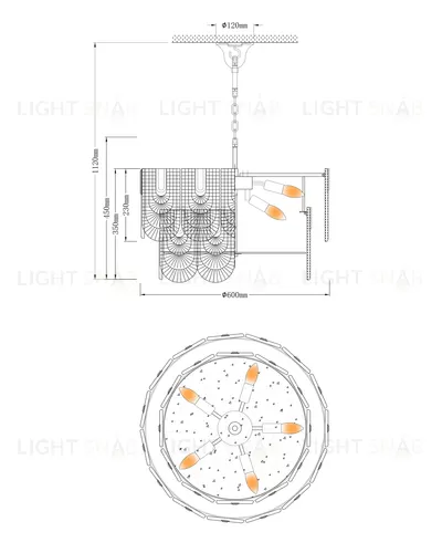 Люстра подвесная Moderli V8060-8P Valensia УТ000034664