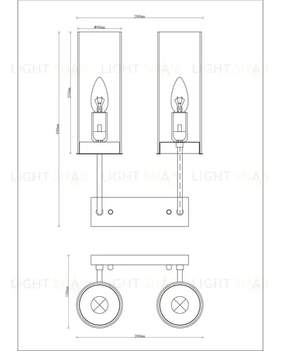 Бра Moderli V10022-2W Metric УТ000034698