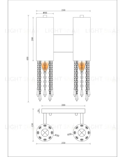 Бра Moderli V10011-2W Klimand УТ000034695